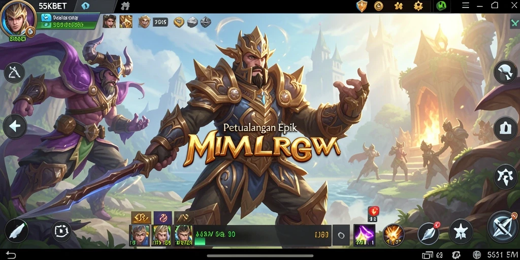 Tampilan gameplay menakjubkan dalam 55KBET MMORPG.