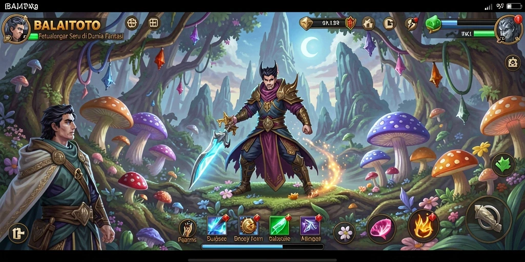 Tangkapan layar gameplay BALAITOTO menampilkan aksi petualangan yang seru.