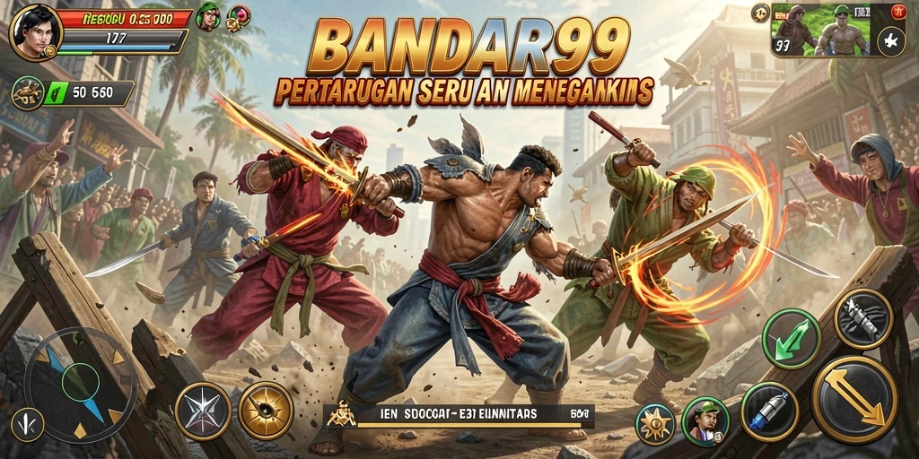 Tampilan aksi mendebarkan dari BANDAR99 dalam pertarungan Fighting.