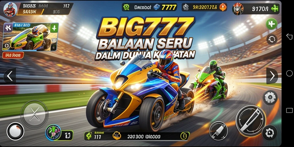 Screenshot menampilkan balapan seru dengan mobil kencang di lintasan yang menantang.