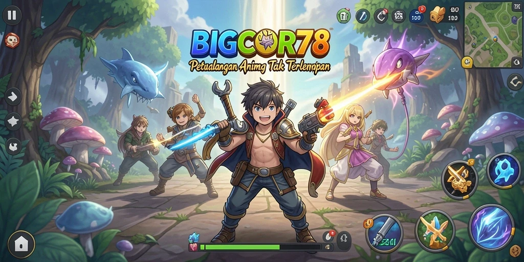 Tampilan gameplay seru dalam BIGCOR78 yang memukau dan penuh aksi.
