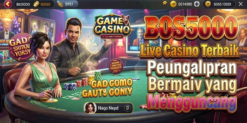 Tampilan menarik dari gameplay Live Casino BOS5000 yang mengasyikkan.