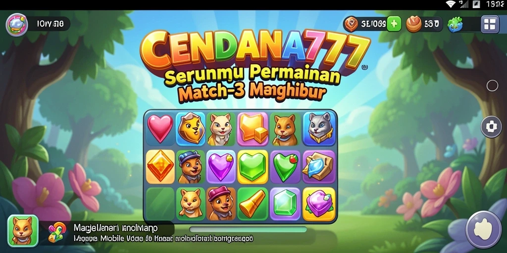 Screenshot gameplay CENDANA777 yang menampilkan keseruan mencocokkan objek.