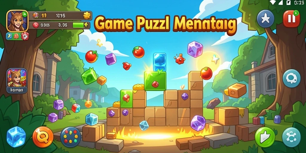 Screenshot dari gameplay D06 yang menunjukkan tantangan puzzle yang menarik.