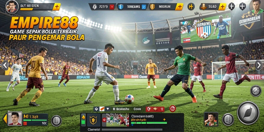 Tampilan gameplay menarik dari game sepak bola EMPIRE88.