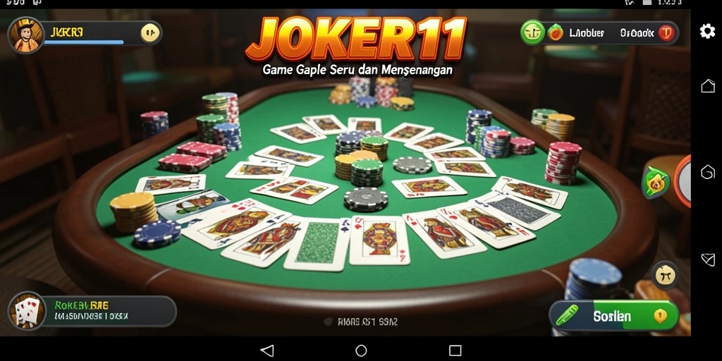 Tampilan gameplay JOKER11 dengan fitur gaple menarik dan interaktif.