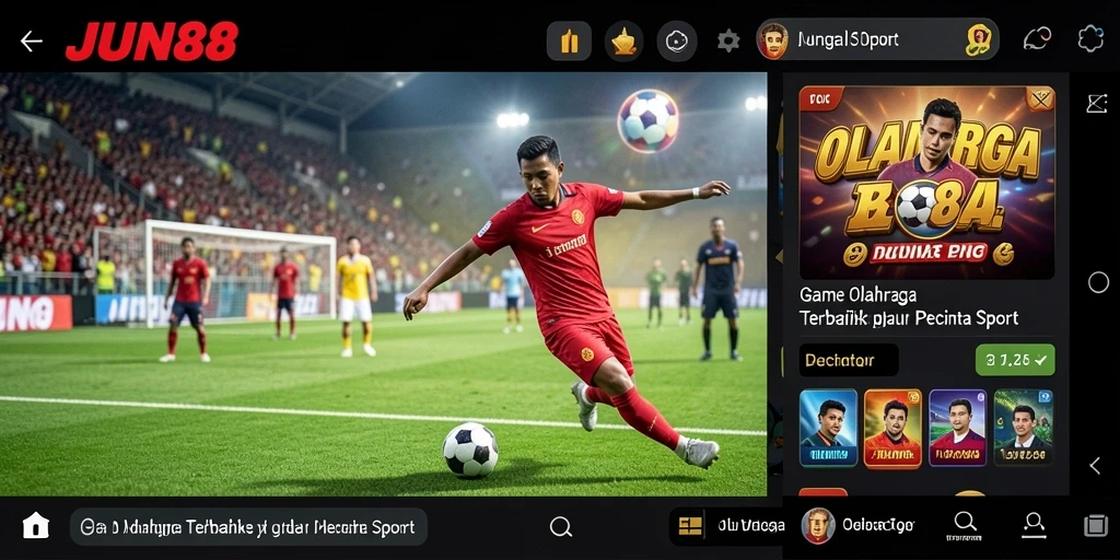 Tampilan gameplay mendebarkan dalam arena olahraga modern.