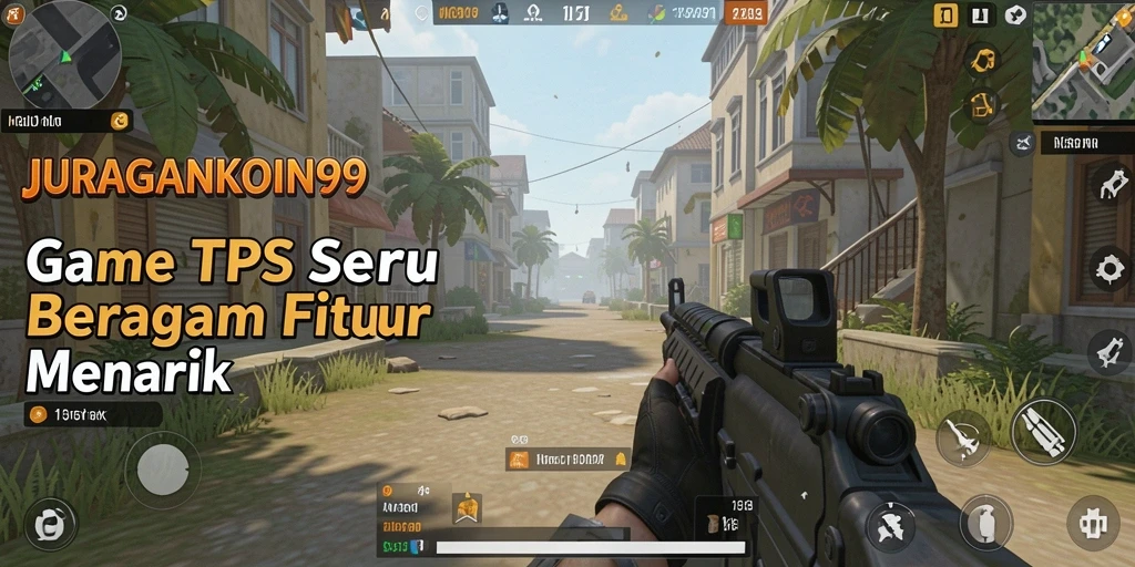 Tampilan gameplay seru di JURAGANKOIN99 dengan karakter dan senjata yang beragam.