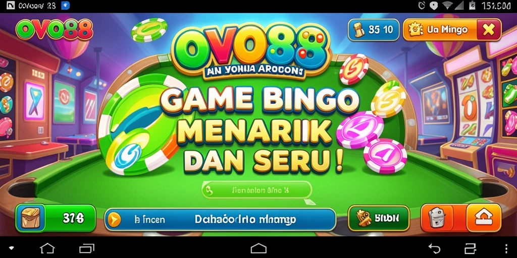 Tampilan gameplay OVO88 yang seru dan interaktif di dalam aplikasi Bingo.