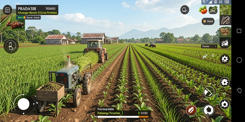 Tampilan menarik dari gameplay PRADA188 yang menggambarkan suasana pertanian.