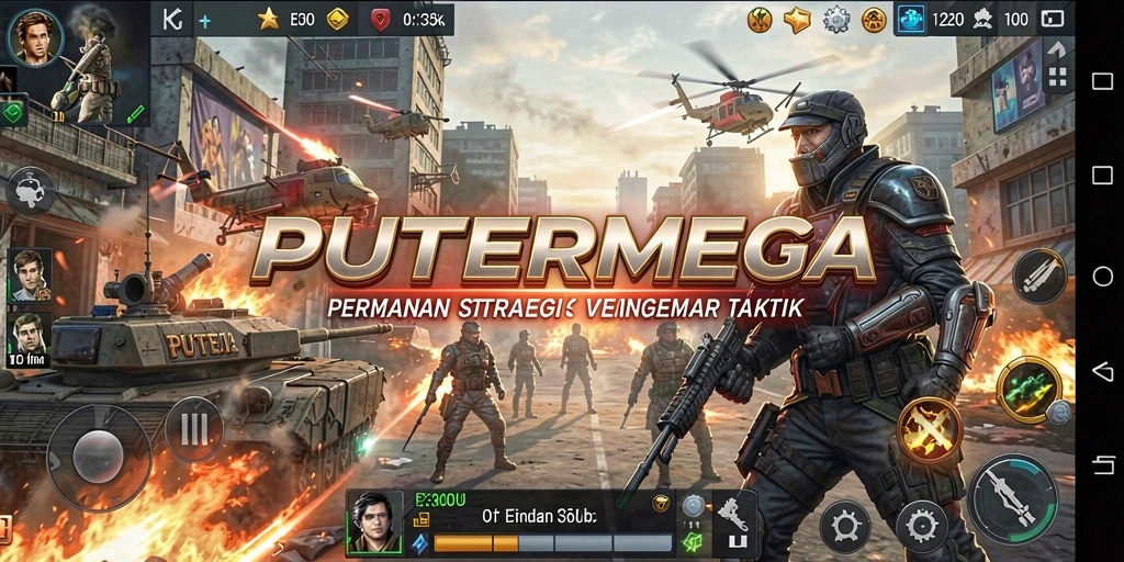 Screenshot gameplay PUTERMEGA menampilkan aksi strategis yang seru.