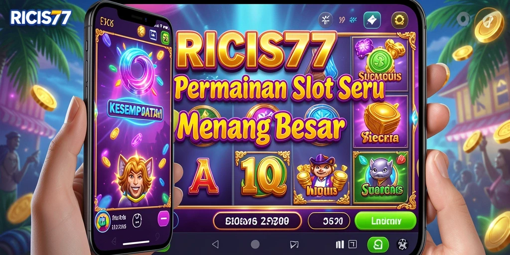 Tampilan seru dari gameplay Slot RICIS77 yang menawan.