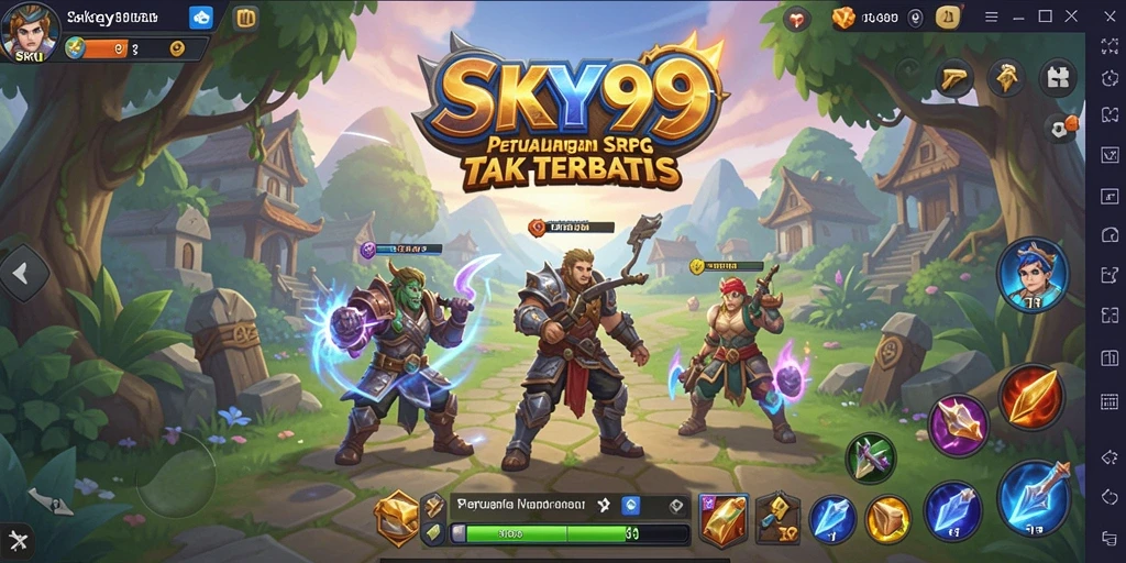 Tampilan gameplay seru di SKY99 menghadirkan pertarungan yang mendebarkan dalam dunia ARPG.