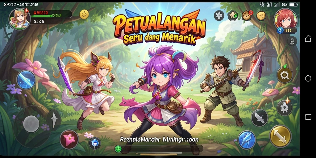 Gameplay SP212 menampilkan karakter anime dalam pertarungan yang mendebarkan.