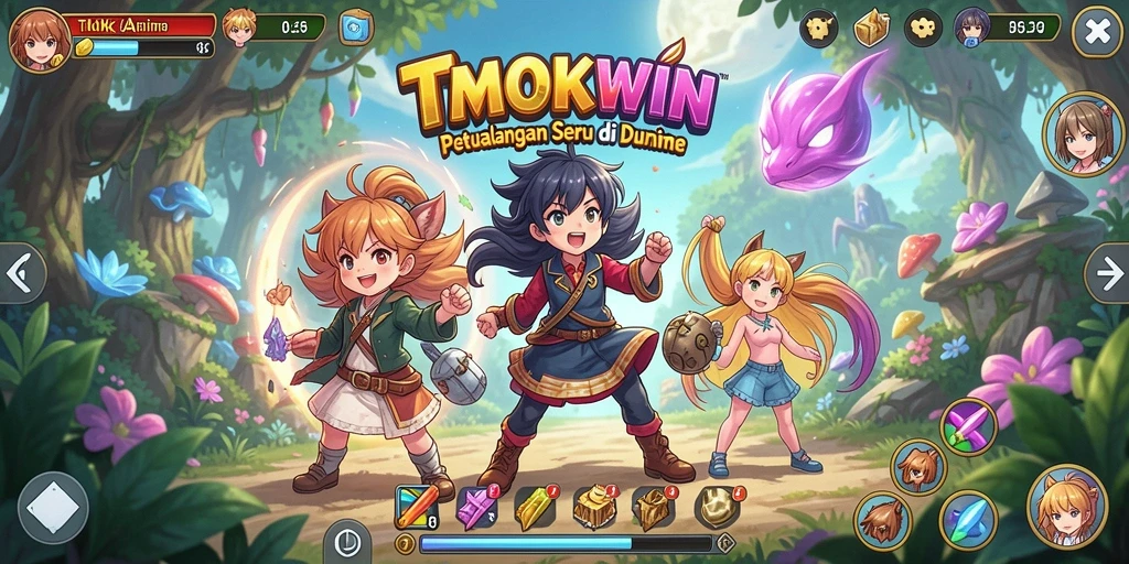 Gameplay TMOKWIN yang seru dan penuh warna dengan karakter Anime.