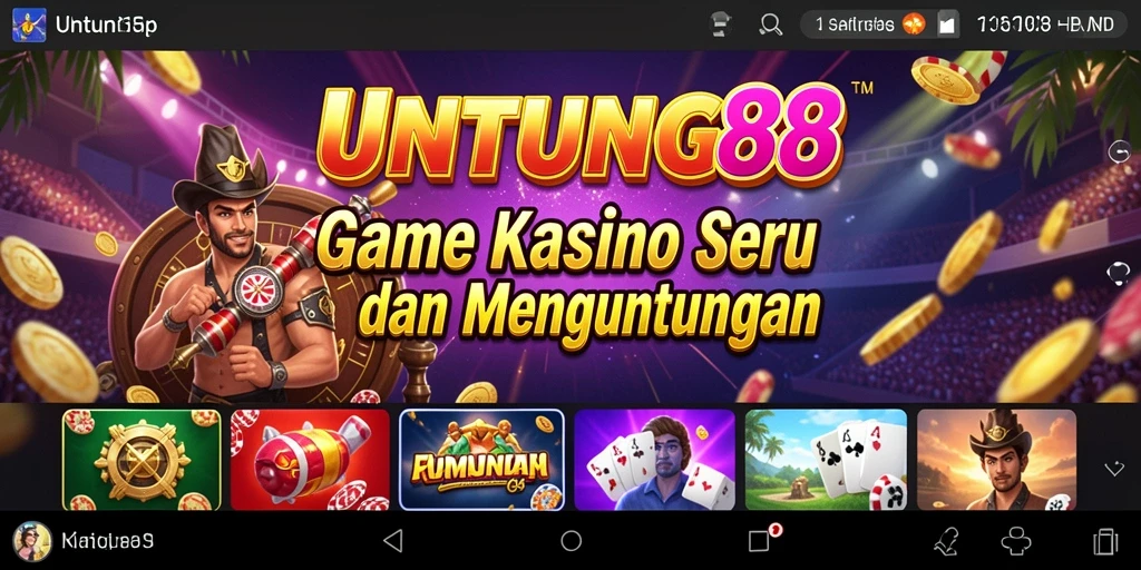 Screenshot utama UNTUNG88 menampilkan permainan Kasino yang menarik dan seru.