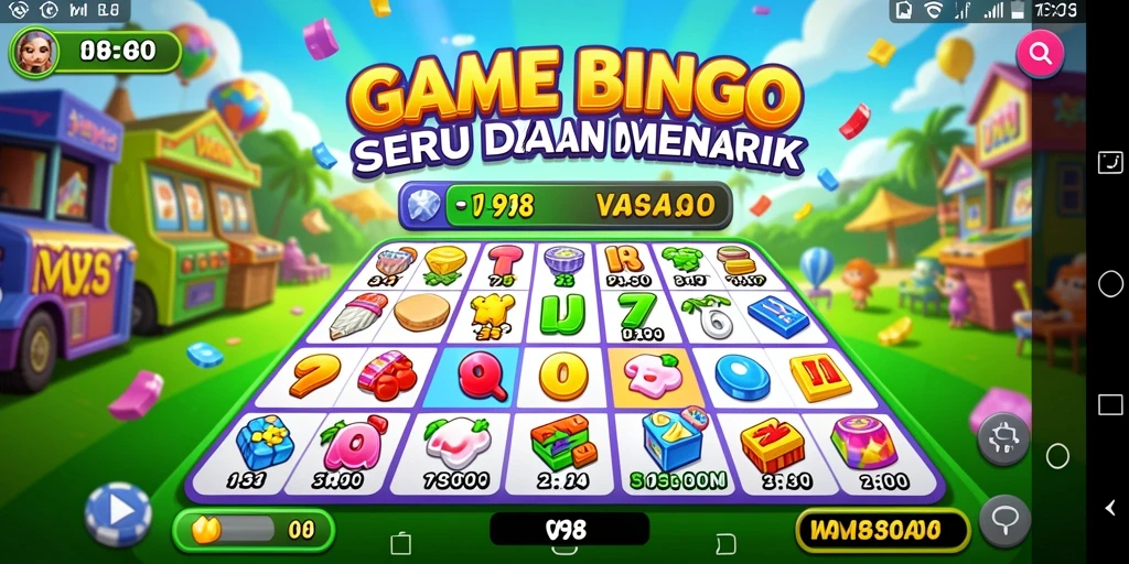 Screenshot gameplay V98 menampilkan pengalaman bermain Bingo yang seru.